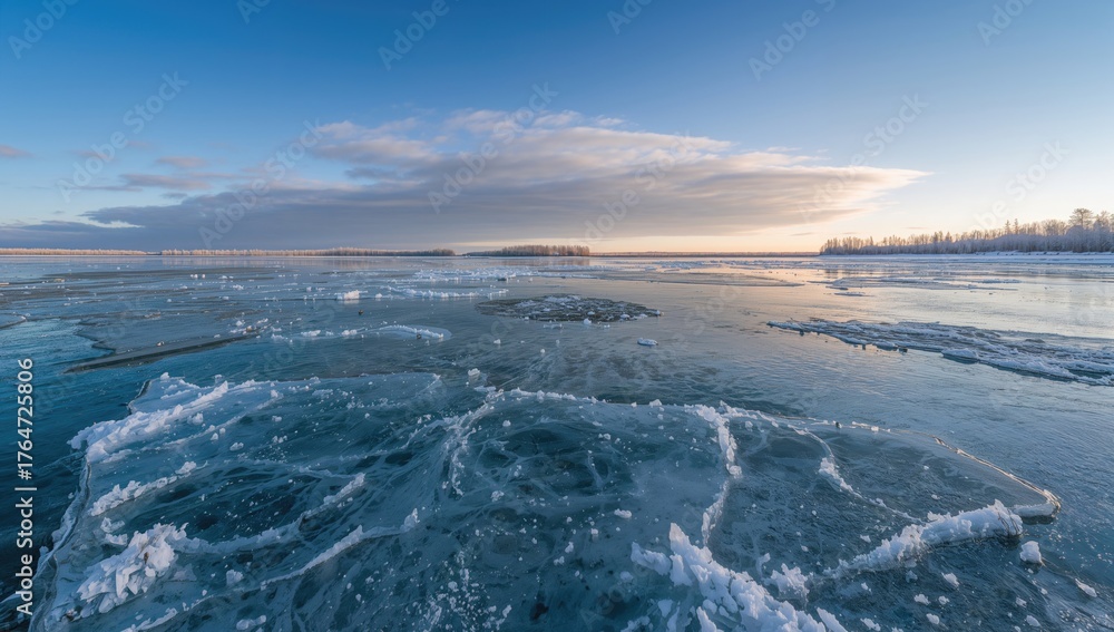 Obraz premium The exceptional clarity of frozen lake ice in a remote Siberian region