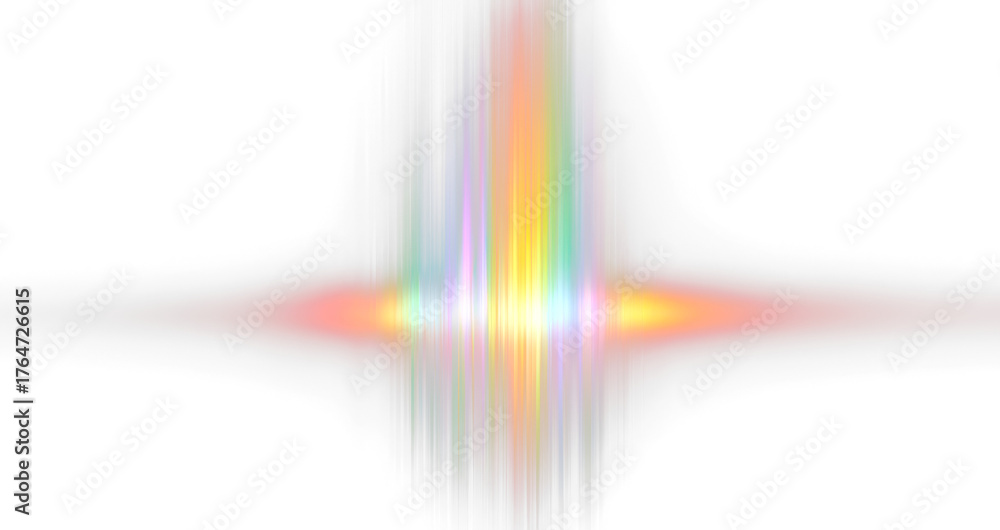 Fototapeta premium Vibrant Rainbow Spectrum with Smooth Gradient Overlay Isolate on Transparent Background, cutout, png