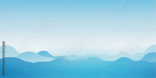 Beautiful blue sky with clouds over a mountain landscape at sunset