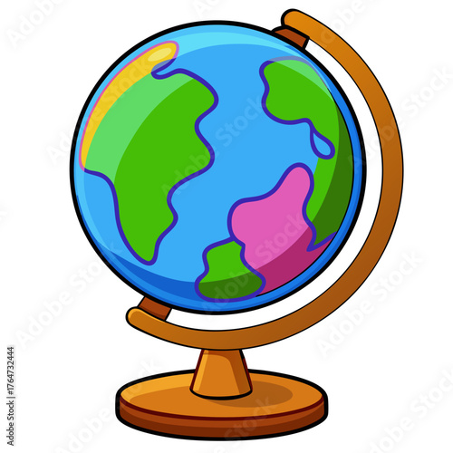 globe on white background