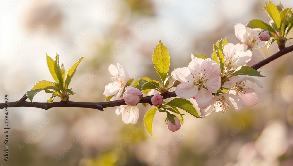 Obraz premium Blooming apple tree branches in spring