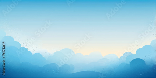 Beautiful mountain landscape with a scenic sunrise over the valley fog