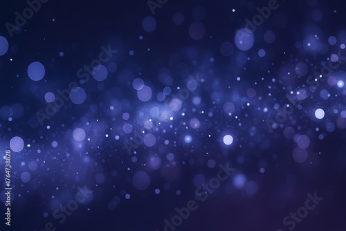 Abstract bokeh background with glowing light particles and soft blur effect, in elegant panoramic composition.