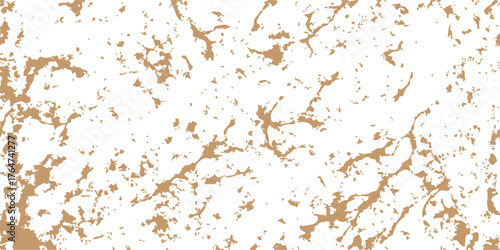 Aged, rough grunge texture background of dirty brown paper with rust and paint splatters