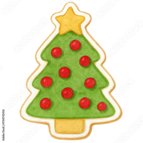 christmas tree with cookies