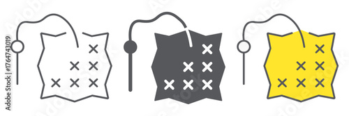 Embroidery icon, handmade and sewing, needle sign, vector graphics, a linear pattern on a white background. editable stroke