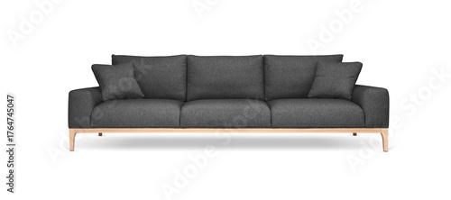 Elegance modern sofa isolated on white, including clipping path