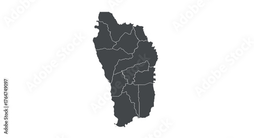 Minimalist map of la rioja province argentina with divisions
