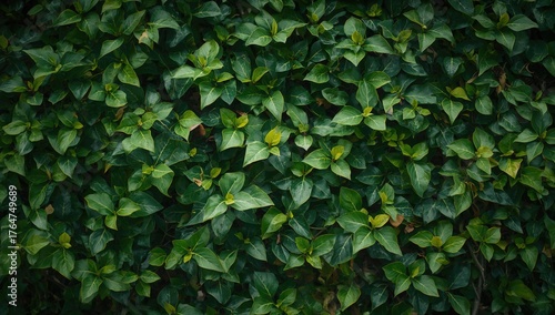 Wallpaper Mural Textured backdrop formed by a branch covered in lush green ivy leaves Torontodigital.ca