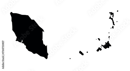 Silhouette map of saudi arabia and japan