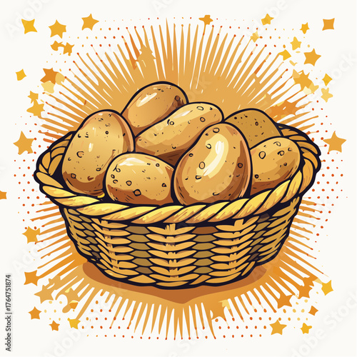 Kartoffeln in einem Korb