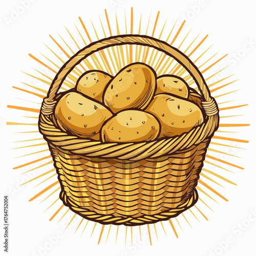 Kartoffeln in einem Korb