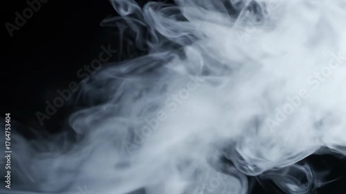 Smoky Abstract Art: An artistic portrayal of billowing smoke. with an ethereal, flowing texture, against a stark backdrop, suggesting mystery and depth.