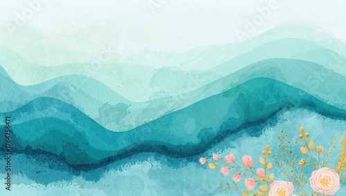 Artistic watercolor backdrop