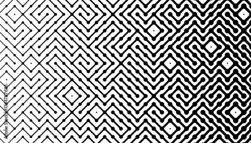 Black and white abstract smooth transition of geometric pattern for modern background and jersey design. Easily resized and recoloured at your discretion. Vector Format Illustration 