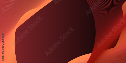 Abstract colorful orange curve background. Abstract color flowing wave with stylized blended line art background. Orange abstract geometric background with curve wave lines .

