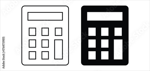 calculator icon set  flat calculator vector design.
