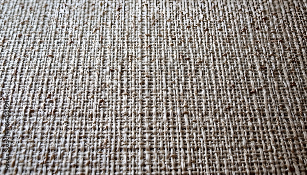 Fototapeta premium Closeup of Natural Woven Textile Texture in Soft Beige Tones for Home Decor and Crafting
