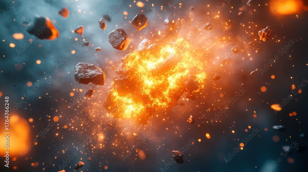 Fototapeta premium Fiery celestial explosion