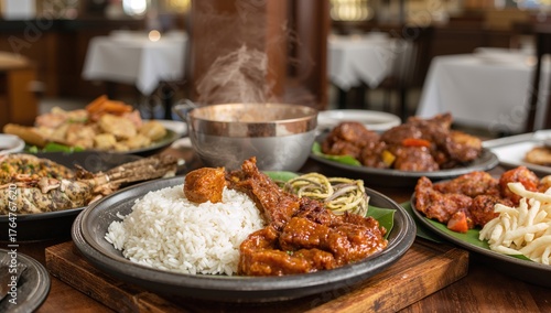 Traditional Indonesian meal...