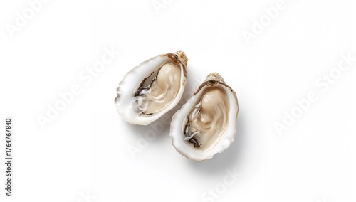 Shellfish displayed on a pl...