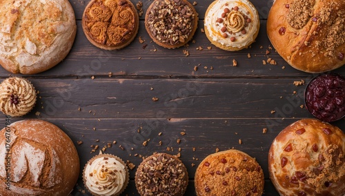 Assortment of baked goods d...