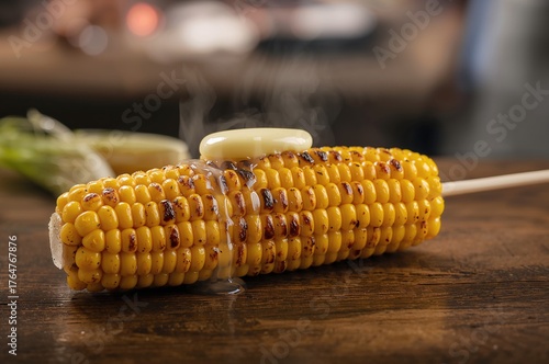 Corn on the cob roasted ove...