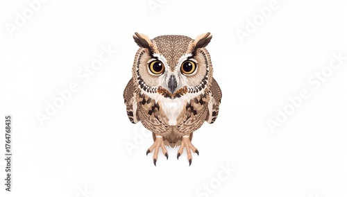 Drawing of an Owl with Owl-...