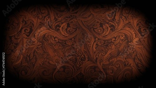 Close-up of a mahogany wood...