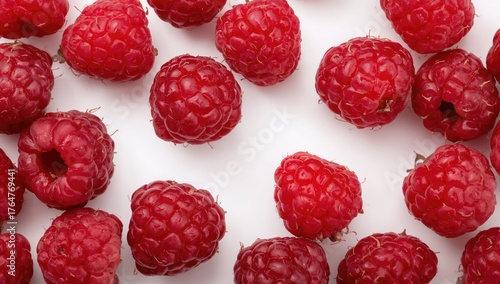 Fresh Red Raspberries Displ...