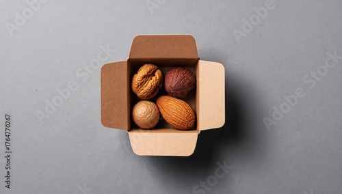 Cardboard container holding...