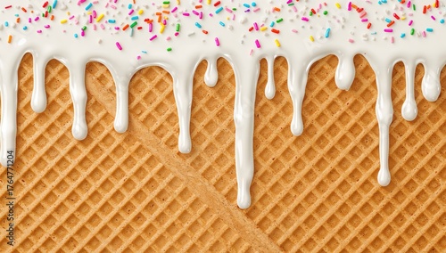 Realistic melting ice cream...