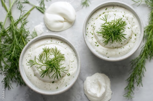 Delicious sour cream served...
