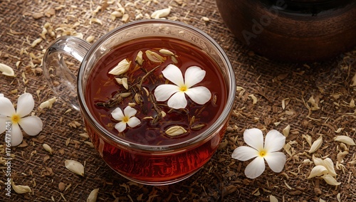 Brewing tea infused with ja...