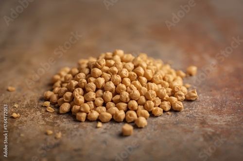 Close-up of dried chickpeas...