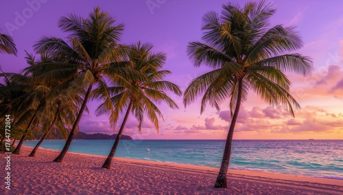 Tropical sea beneath a viol...