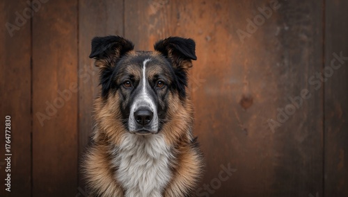 Close-up of a shepherd dog ...