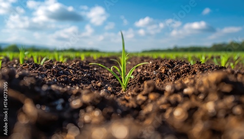 Detailed view of organic fe...