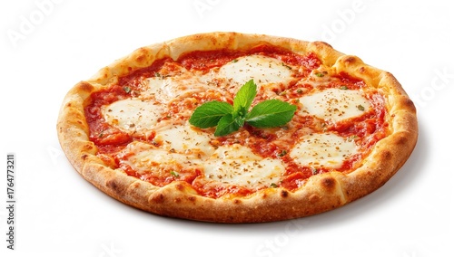 Peppermint Leaf Topped Pizz...