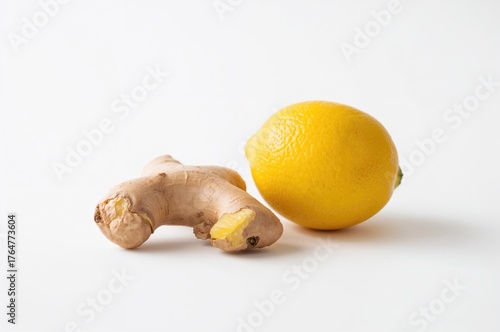 Lemon and Ginger Against a ...