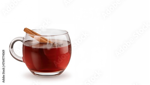 Glass of spiced warm wine o...