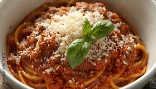 Classic pasta dish with ric...