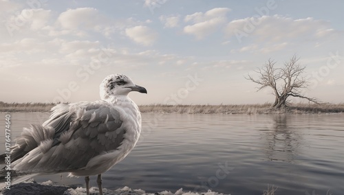 A struggling seabird