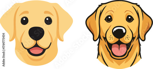 two golden retriever dogs