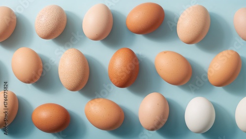 Overhead Shot of Eggs Arran...