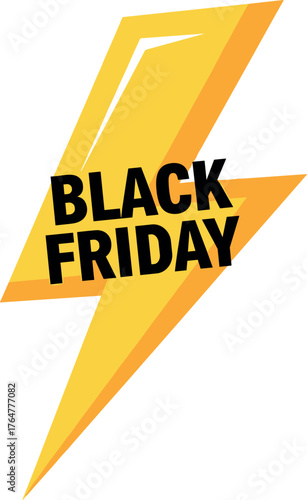 Black Friday Lightning Bolt Sale Graphic