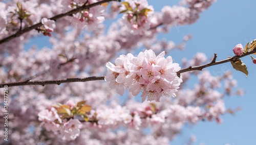 Cherry blossoms flourish be...