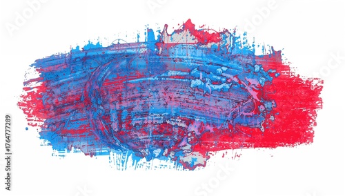 Blue and red marker paint t...