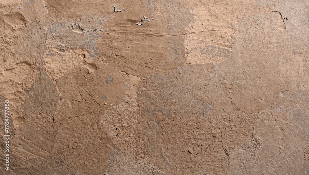 Fototapeta premium Close-up of textured Venetian plaster on aged wall surface