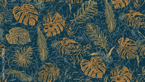 Opulent golden and serene b...